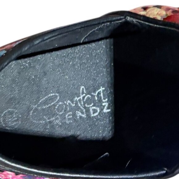 Comfort Trendz Black Floral Clogs Size 7 - Picture 5 of 12